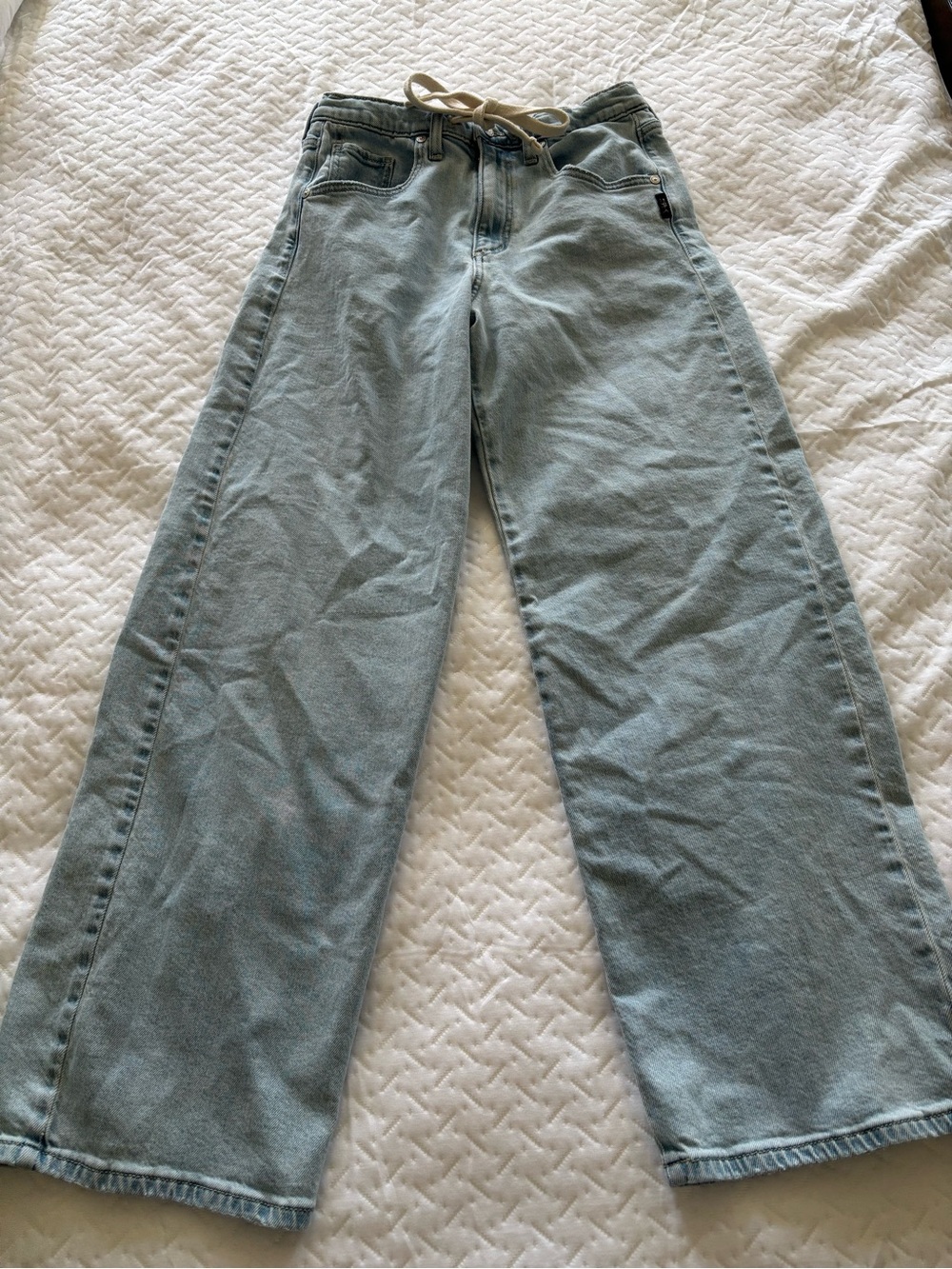 Silver Jeans Light Blue Denim Drawstring Waist Jeans